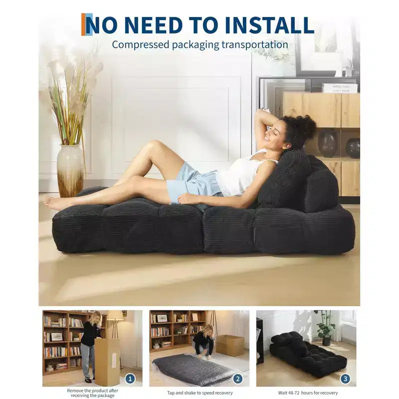 Garvee 34.25x74.8 Single Folding Sofa Bed,Convertible Sleeper Chair with Pillow, Portable Foldable Chair and Mattress