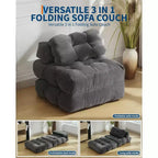 Garvee 34.25x74.8 Single Folding Sofa Bed,Convertible Sleeper Chair with Pillow, Portable Foldable Chair and Mattress