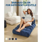 Garvee 34.25x74.8 Single Folding Sofa Bed,Convertible Sleeper Chair with Pillow, Portable Foldable Chair and Mattress