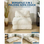 Garvee 34.25x74.8 Single Folding Sofa Bed,Convertible Sleeper Chair with Pillow, Portable Foldable Chair and Mattress