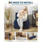 Garvee 34.25x74.8 Single Folding Sofa Bed,Convertible Sleeper Chair with Pillow, Portable Foldable Chair and Mattress