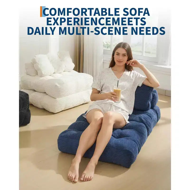Garvee 34.25x74.8 Single Folding Sofa Bed,Convertible Sleeper Chair with Pillow, Portable Foldable Chair and Mattress