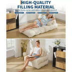 Garvee 34.25x74.8 Single Folding Sofa Bed,Convertible Sleeper Chair with Pillow, Portable Foldable Chair and Mattress