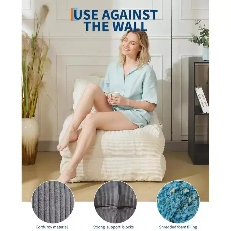 Garvee 34.25x74.8 Single Folding Sofa Bed,Convertible Sleeper Chair with Pillow, Portable Foldable Chair and Mattress