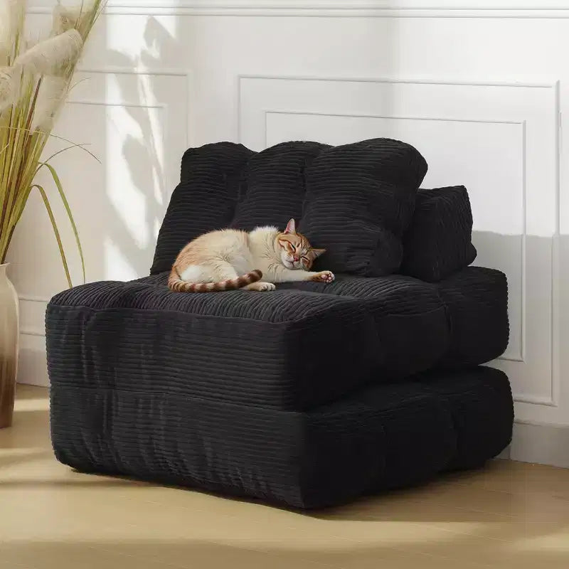 Garvee 34.25x74.8 Single Folding Sofa Bed,Convertible Sleeper Chair with Pillow, Portable Foldable Chair and Mattress
