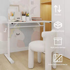 Okak Scrivania piccola regolabile in altezza 39.37IN, Scrivania per computer con design multiuso, Scrivania per soggiorno, ufficio, aula