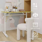 Okak Scrivania piccola regolabile in altezza 39.37IN, Scrivania per computer con design multiuso, Scrivania per soggiorno, ufficio, aula