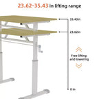 Okak Scrivania piccola regolabile in altezza 39.37IN, Scrivania per computer con design multiuso, Scrivania per soggiorno, ufficio, aula