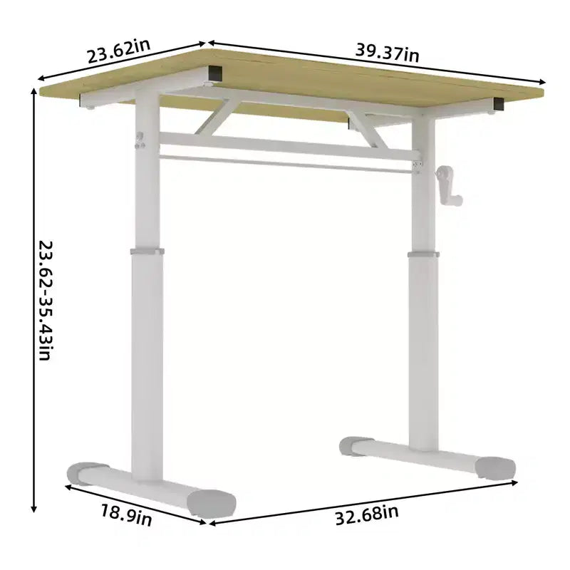 Okak Scrivania piccola regolabile in altezza 39.37IN, Scrivania per computer con design multiuso, Scrivania per soggiorno, ufficio, aula