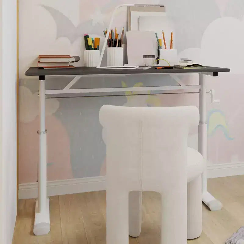 Okak Scrivania piccola regolabile in altezza 39.37IN, Scrivania per computer con design multiuso, Scrivania per soggiorno, ufficio, aula