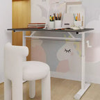 Okak Scrivania piccola regolabile in altezza 39.37IN, Scrivania per computer con design multiuso, Scrivania per soggiorno, ufficio, aula
