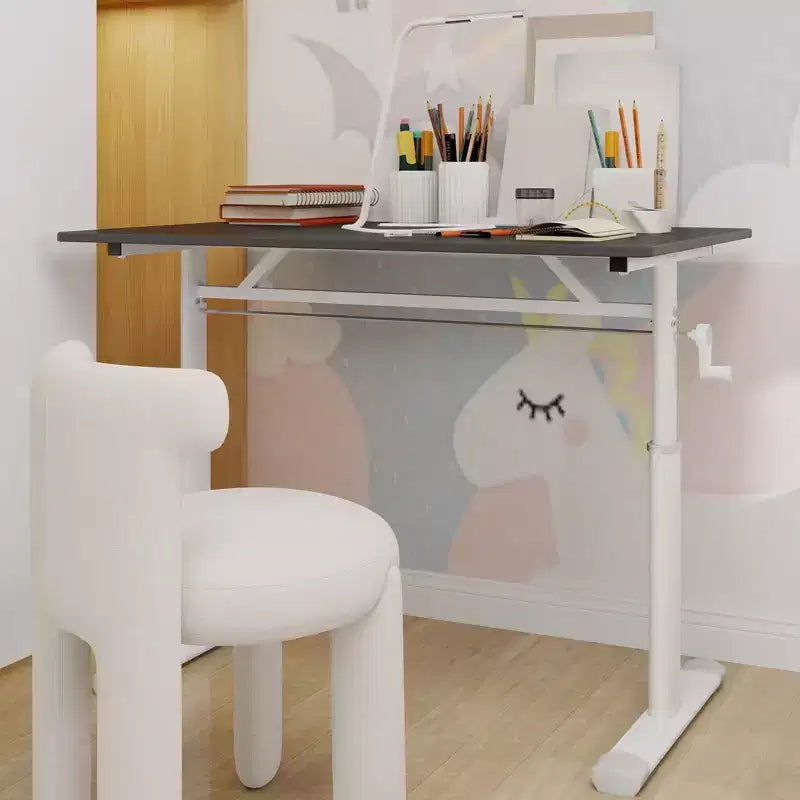 Okak Scrivania piccola regolabile in altezza 39.37IN, Scrivania per computer con design multiuso, Scrivania per soggiorno, ufficio, aula