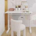 Okak Scrivania piccola regolabile in altezza 39.37IN, Scrivania per computer con design multiuso, Scrivania per soggiorno, ufficio, aula