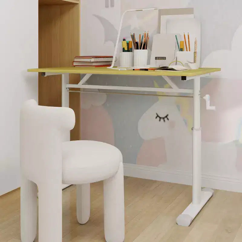 Okak Scrivania piccola regolabile in altezza 39.37IN, Scrivania per computer con design multiuso, Scrivania per soggiorno, ufficio, aula