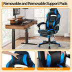 Sedia rosa fior di ciliegio con poggiapiedi, sedia ergonomica da computer con supporto lombare e poggiatesta, base girevole a 360° e sedia direzionale regolabile in altezza
