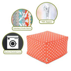 Majestic Home Goods,Pouf Ottomano Ikat a Pois