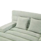 Merax Divano Chaise Longue Moderno in Ciniglia Regolabile con Illuminazione LED RGB