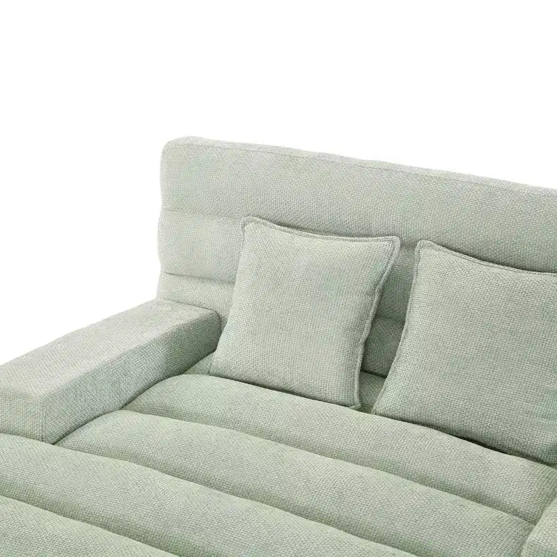 Merax Divano Chaise Longue Moderno in Ciniglia Regolabile con Illuminazione LED RGB