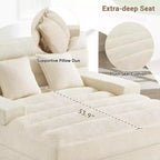 Merax Divano Chaise Longue Moderno in Ciniglia Regolabile con Illuminazione LED RGB
