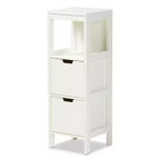 HomeStock Armadietti multiuso in legno con 2 ante e 2 ripiani, 91 cm A x 61 cm L