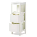 HomeStock Armadietti multiuso in legno con 2 ante e 2 ripiani, 91 cm A x 61 cm L