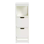 HomeStock Armadietti multiuso in legno con 2 ante e 2 ripiani, 91 cm A x 61 cm L