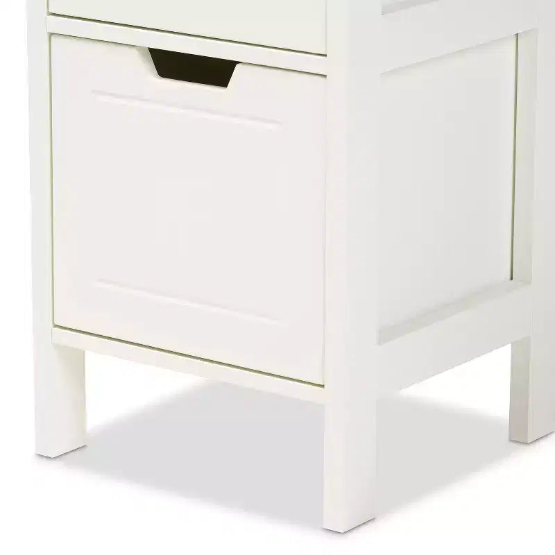 HomeStock Armadietti multiuso in legno con 2 ante e 2 ripiani, 91 cm A x 61 cm L