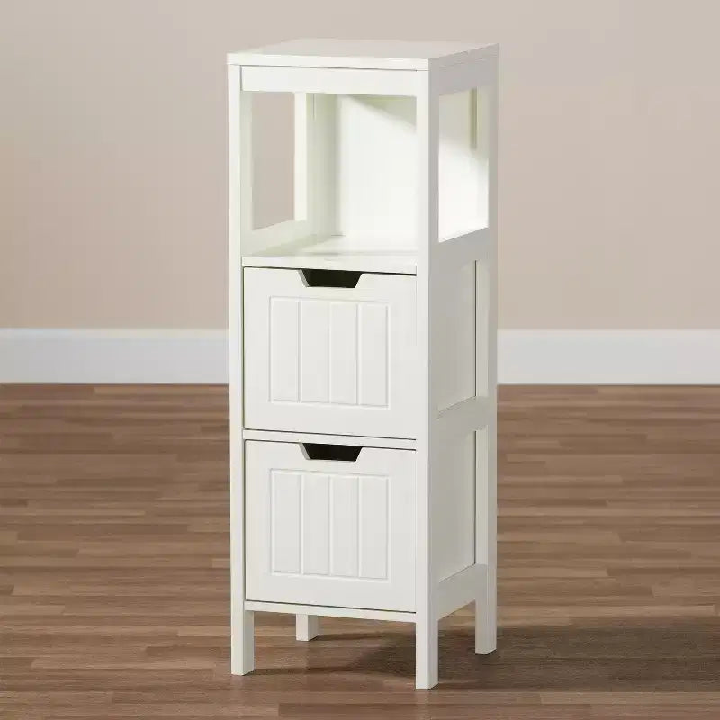 HomeStock Armadietti multiuso in legno con 2 ante e 2 ripiani, 91 cm A x 61 cm L