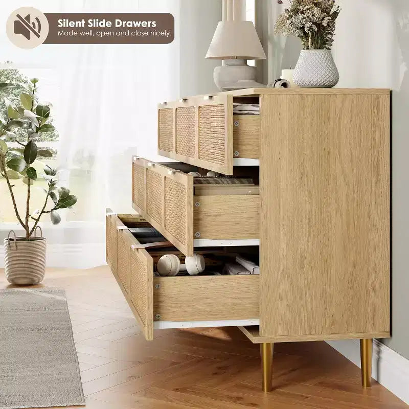 Cassettiera a 9 cassetti, comò moderno in legno per camera da letto con cassetti contenitori, mobile TV in stile rustico per soggiorno, camera da letto, corridoio