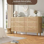 Cassettiera a 9 cassetti, comò moderno in legno per camera da letto con cassetti contenitori, mobile TV in stile rustico per soggiorno, camera da letto, corridoio