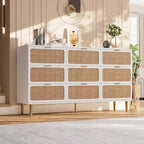 Cassettiera a 9 cassetti, comò moderno in legno per camera da letto con cassetti contenitori, mobile TV in stile rustico per soggiorno, camera da letto, corridoio