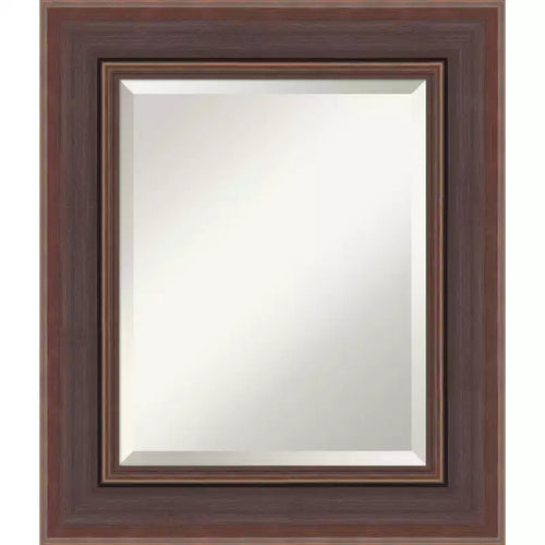 Amanti Art Moab Brown Bronze Beveled Framed Bathroom Vanity Wall Mirror