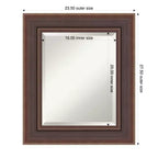 Amanti Art Moab Brown Bronze Beveled Framed Bathroom Vanity Wall Mirror