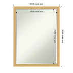 Amanti Art Bethany Half-Inch-Bevel Wood Framed Bathroom Vanity Wall Mirror
