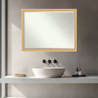 Amanti Art Bethany Half-Inch-Bevel Wood Framed Bathroom Vanity Wall Mirror