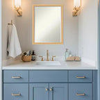 Amanti Art Bethany Half-Inch-Bevel Wood Framed Bathroom Vanity Wall Mirror