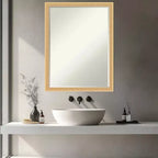 Amanti Art Bethany Half-Inch-Bevel Wood Framed Bathroom Vanity Wall Mirror