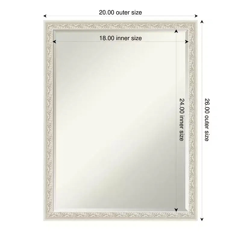 Amanti Art Bethany Half-Inch-Bevel Wood Framed Bathroom Vanity Wall Mirror