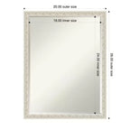 Amanti Art Bethany Half-Inch-Bevel Wood Framed Bathroom Vanity Wall Mirror