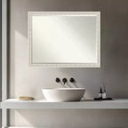 Amanti Art Bethany Half-Inch-Bevel Wood Framed Bathroom Vanity Wall Mirror