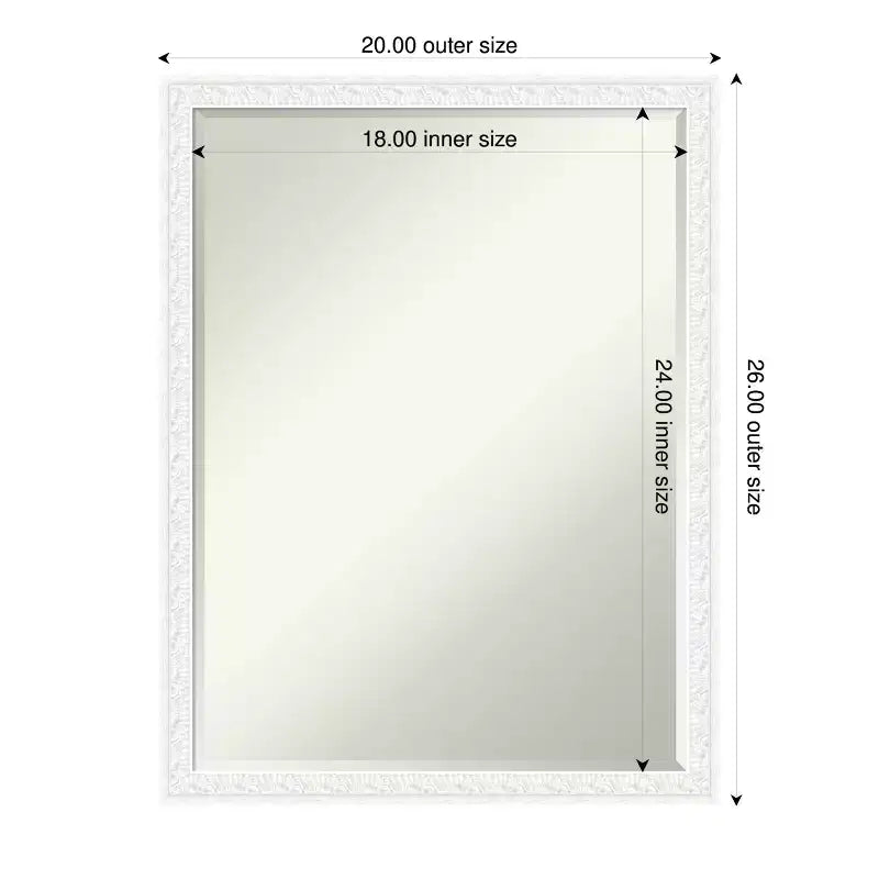 Amanti Art Bethany Half-Inch-Bevel Wood Framed Bathroom Vanity Wall Mirror