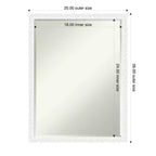 Amanti Art Bethany Half-Inch-Bevel Wood Framed Bathroom Vanity Wall Mirror