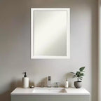 Amanti Art Bethany Half-Inch-Bevel Wood Framed Bathroom Vanity Wall Mirror