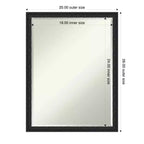 Amanti Art Bethany Half-Inch-Bevel Wood Framed Bathroom Vanity Wall Mirror