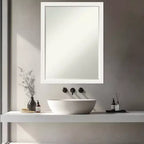 Amanti Art Bethany Half-Inch-Bevel Wood Framed Bathroom Vanity Wall Mirror