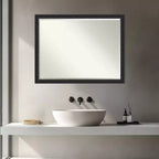 Amanti Art Bethany Half-Inch-Bevel Wood Framed Bathroom Vanity Wall Mirror
