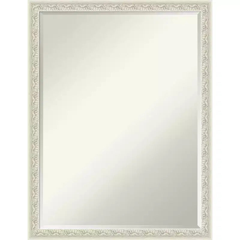 Specchio da parete per bagno Amanti Art Bethany, con cornice in legno, smussatura da mezzo pollice