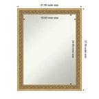 Specchio da Parete per Bagno Amanti Art Carter Dark Gold Senza Smussi con Cornice in Legno
