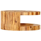 vidaXL Tavolino da caffè in Legno massello di Sheesham Naturale 65 cm Diam.