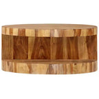 vidaXL Tavolino da caffè in Legno massello di Sheesham Naturale 65 cm Diam.
